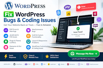 troubleshoot and fix wordpress bugs and coding issues
