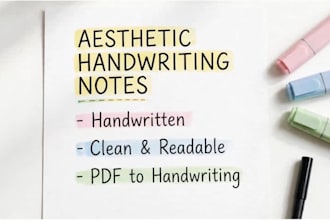 write handwritten notes in english and arabic