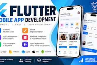 develop a flutter mobile app for ios and android
