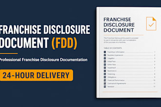 prepare a compliant franchise disclosure document fdd