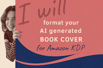 format your ai generated book cover for amazon KDP