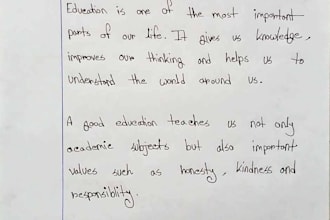 provide neat and clean handwriting