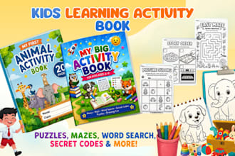 design puzzle book, word search puzzle, maze activity book, kdp puzzle workbook