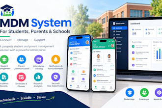 build mdm system app for student and parent with admin panel