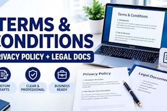 write terms and conditions privacy policy and legal document