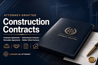 draft custom builder and client contract agreements as a US lawyer