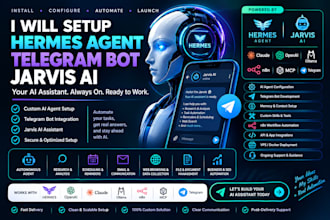 setup hermes agent telegram bot and jarvis ai assistant