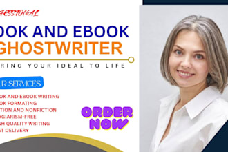 be your professional ebook ghostwriter and  ghost book writer