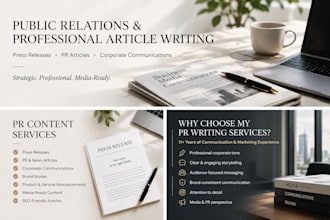 write professional press releases for your brand