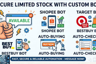 bestbuy bot, auto checkout bot, lazada bot, target bot, pokemon bot, shopee bot