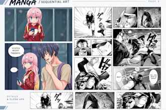 draw manga pages manga comic art manga illustration manga panels characters art