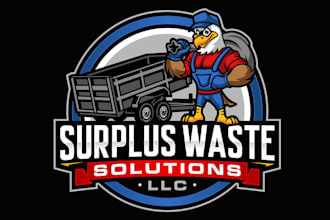 design classic fun cartoon logo for waste disposal company