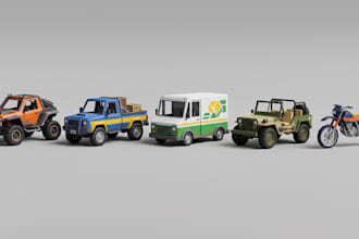 low poly 3d game vehicles, low poly weapons, game ready assets unity unreal pbrs