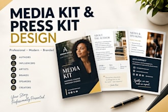 design a professional author influencer and media press kits epk