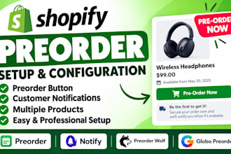 setup shopify preorder notify preorder wolf preorder globo preorder backorder