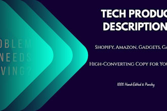 write exciting tech and gadget product descriptions