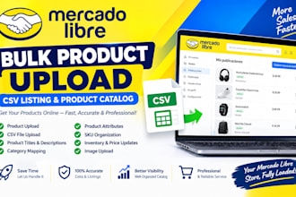 do mercado libre bulk product upload csv listing and product catalog