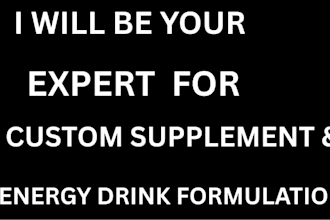 formulate custom supplements, nutrition products and energy drinks