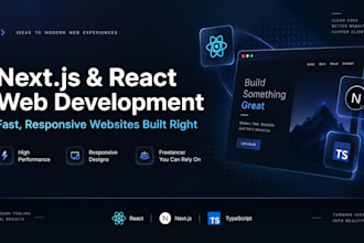 build a fast responsive website using nextjs and react