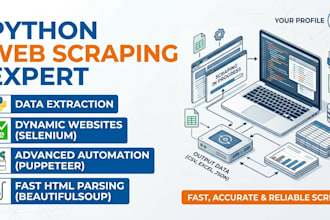 do python web scraping using selenium, beautifulsoup, and puppeteer