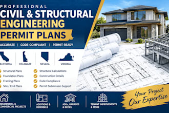 civil and structural engineer permit plan in california delaware nevada virginia
