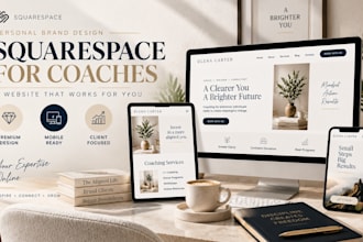 design a squarespace personal brand website for coaches and experts