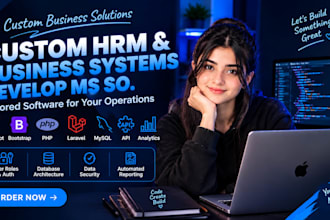 build custom hrm and business management systems using laravel PHP