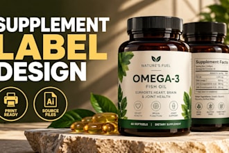 design supplement label and packaging