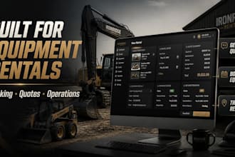 build construction equipment rental booking and quote automation website
