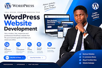 design, create or redesign your wordpress website development
