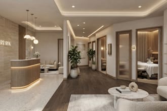 create a day spa design, layout and floor plan