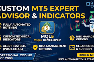 code custom mt5 expert advisors and indicators