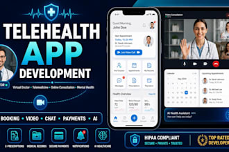 build telehealth app virtual doctor online doctor telemedicine mental health app