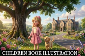 draw amazing 3d children book illustration, cartoon characters, and ghost writer