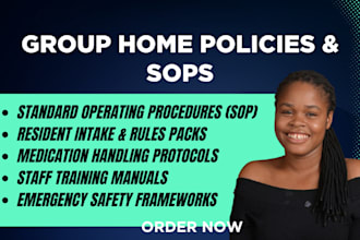 write your group home sober living sops and care facility policies