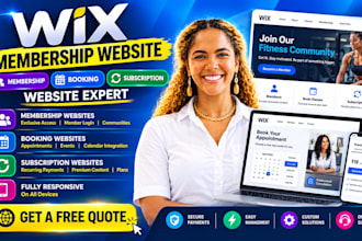 build wix membership website wix booking website wix subscription website expert