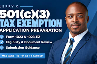 prepare your approved 501c3 tax exempt application using form 1023 or 1023 ez