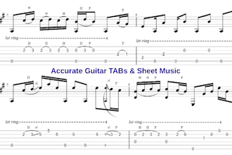 transcribe any song into accurate guitar tabs or sheet music