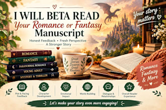 beta read your romance and fantasy book