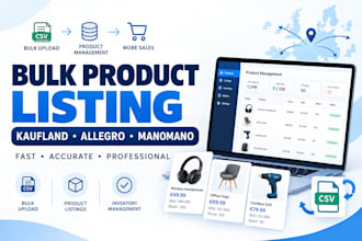 bulk list your products on kaufland allegro and manomano european marketplace