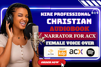 be a christian audiobook narrator, devotional, motivational and self help to acx
