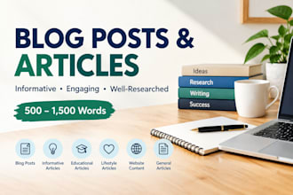 write engaging blog posts and articles for your website