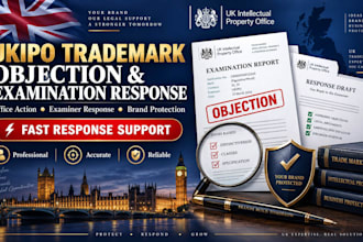 handle ukipo trademark office action objection and examination response