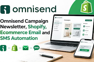 setup omnisend campaign newsletter, shopify, ecommerce email and sms automation
