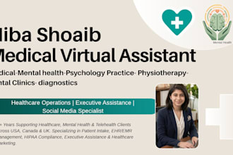 be your medical and mental health therapy practice virtual assistant