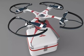highspeed cargo drone model,cad uav assemblies,3d fpv toy,solidwork cad for cnc