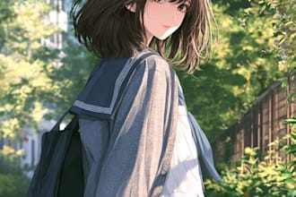 anime character an illustration and anime character