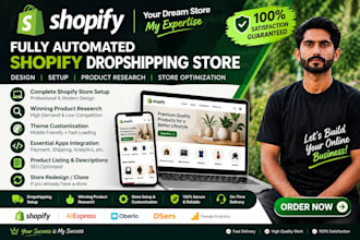 design or redesign a responsive shopify store or shopify website