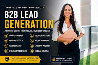 b2b lead generation, linkedin lead generation and build a prospect email list