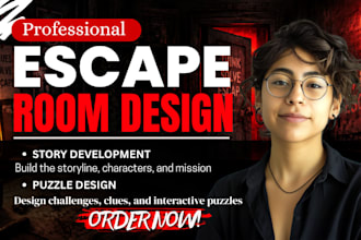 create engaging escape room puzzles, lore, clues and treasure hunts
